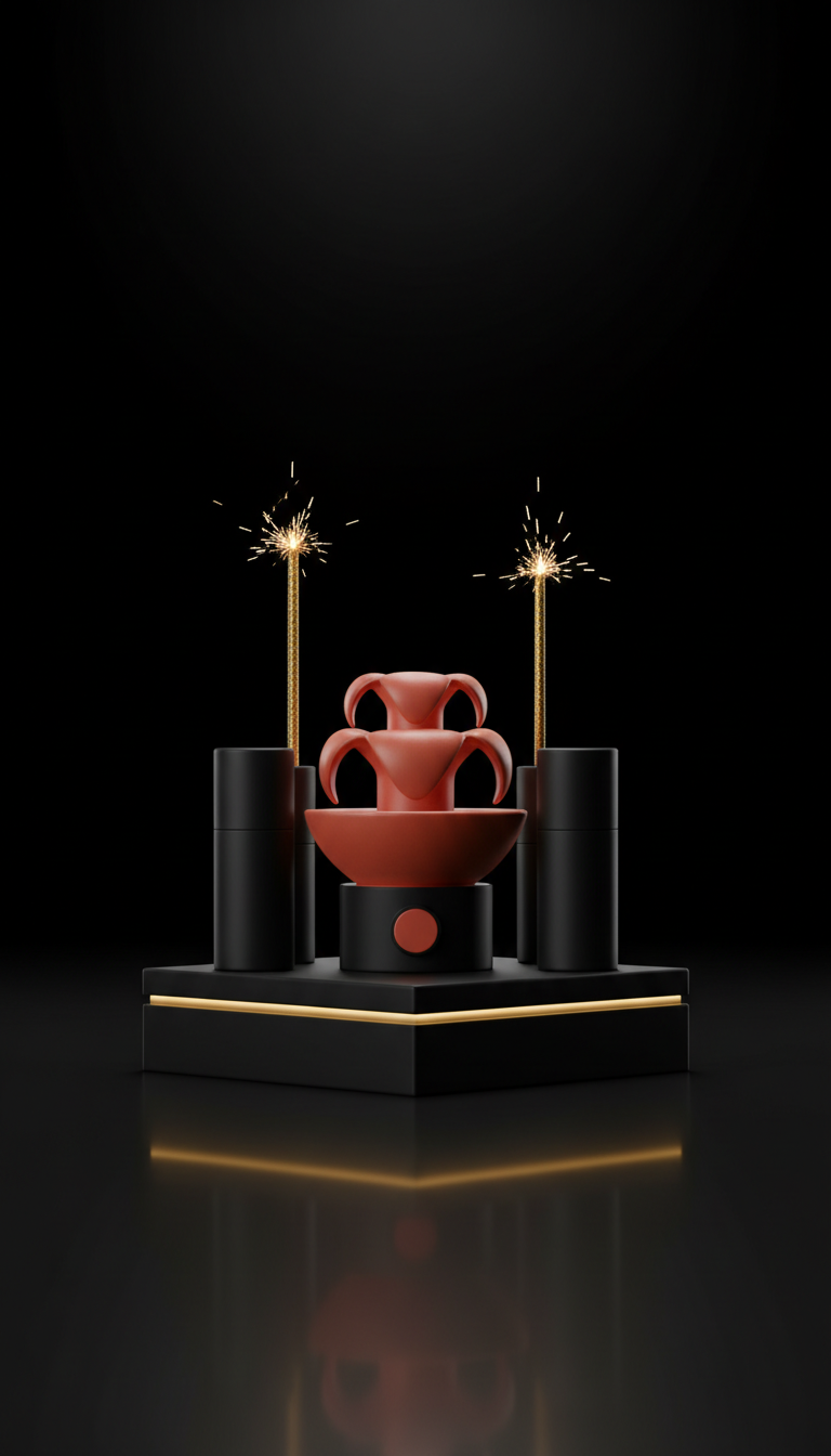 Crimson Ember Display Fountain